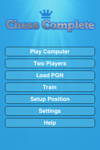 Chess Complete Menu